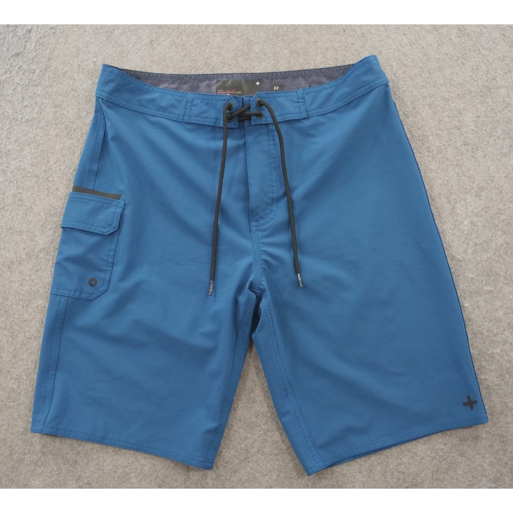 Tavik Boardshorts Mens 32 Blue Swim Surf Drawstring Logo Pockets Beach